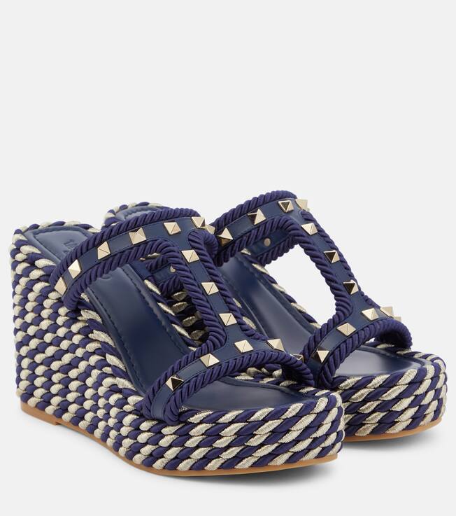 Rockstud espadrille wedges | Valentino Garavani