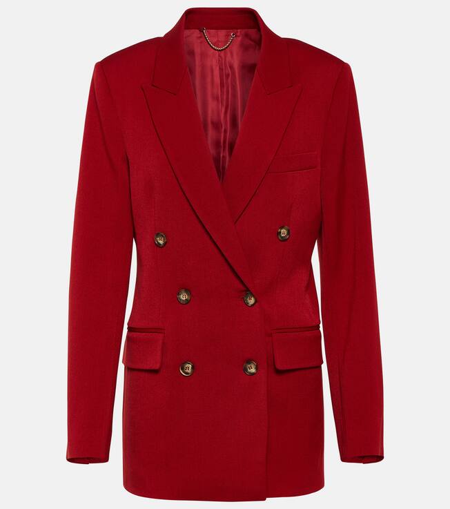 Double-breasted wool-blend blazer | Victoria Beckham