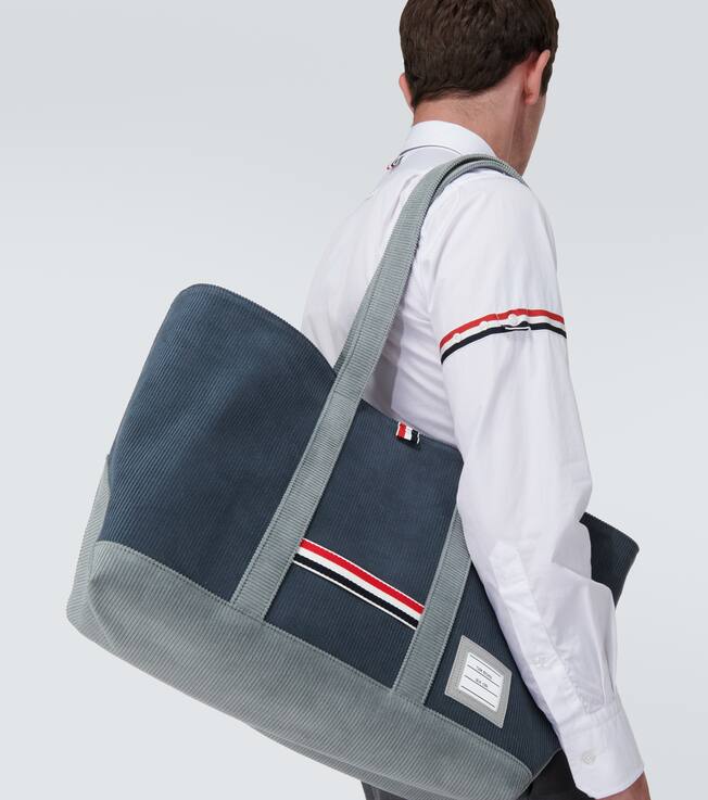 Cabas Tool Medium en velours côtelé | Thom Browne
