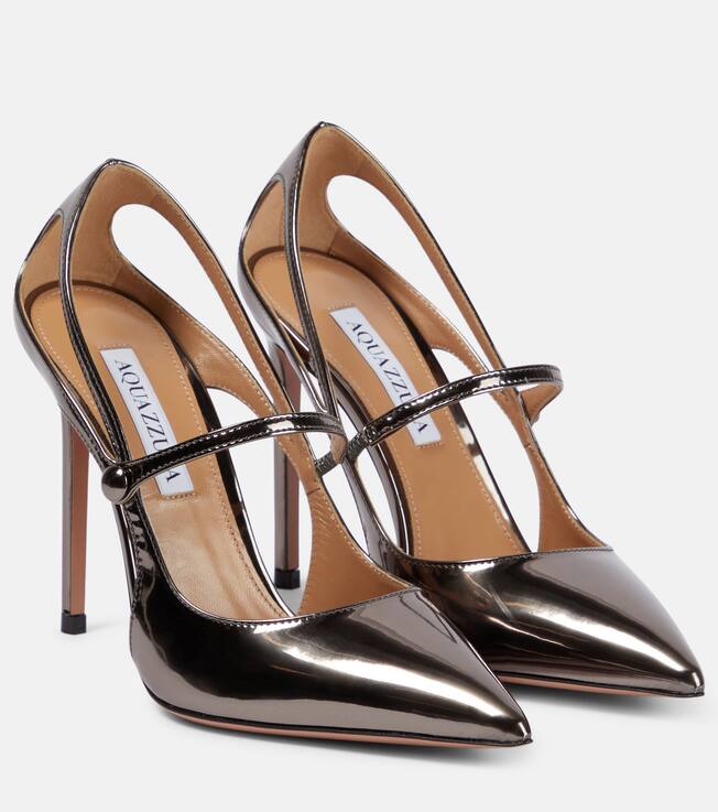 Escarpins Bovary en cuir métallisé | Aquazzura