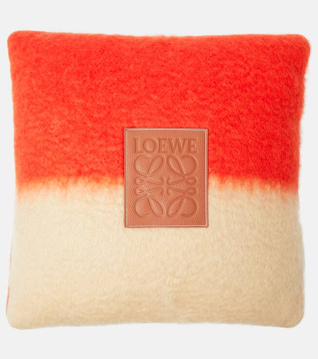 Coussin Anagram rayé en laine mélangée | Loewe