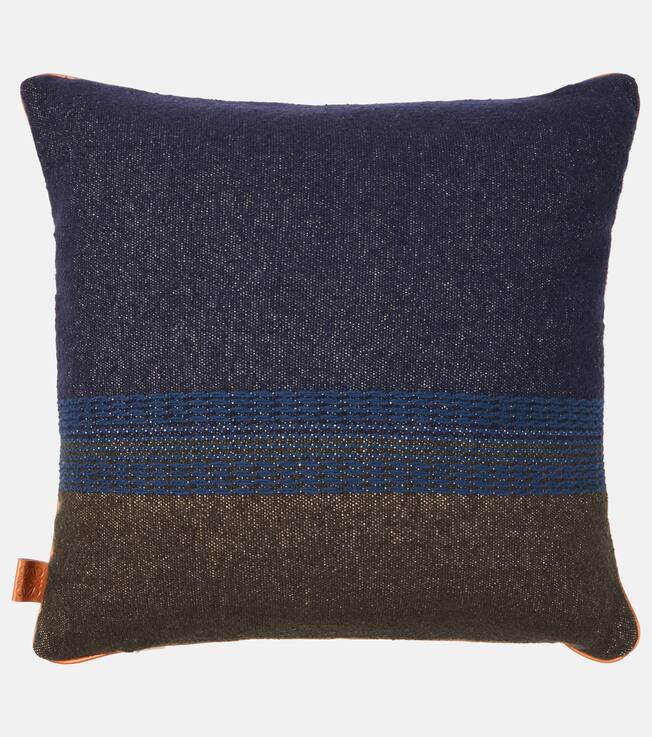 Coussin Anagram rayé en laine mélangée | Loewe