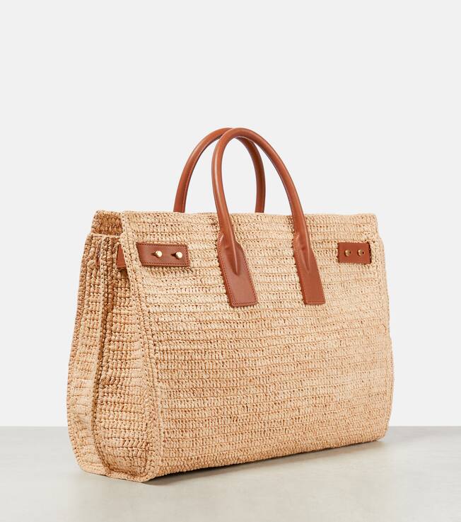 Cabas Sac De Jour Supple Medium en raphia | Saint Laurent