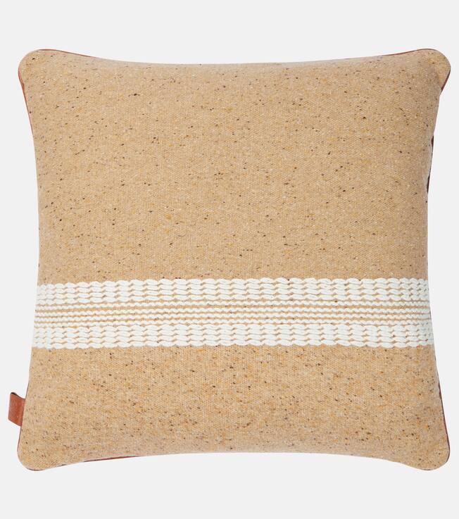 Coussin rayé en laine et lin | Loewe